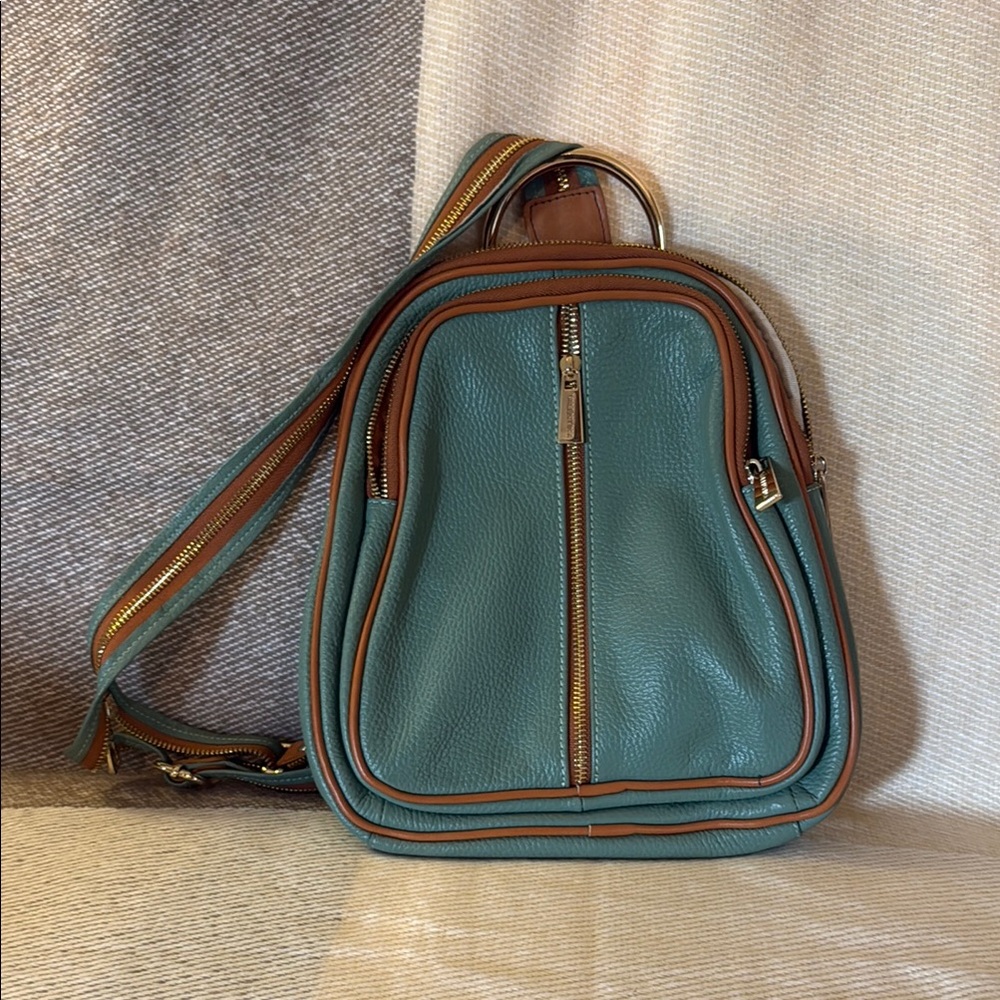 Valentina Green and Brown Backpack Vintage Aesthetic